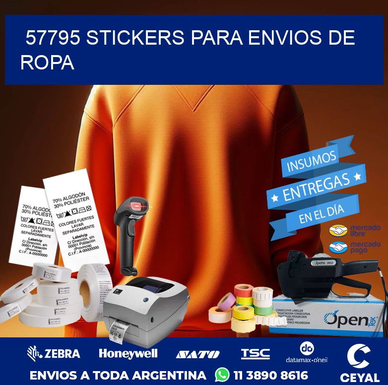 57795 STICKERS PARA ENVIOS DE ROPA