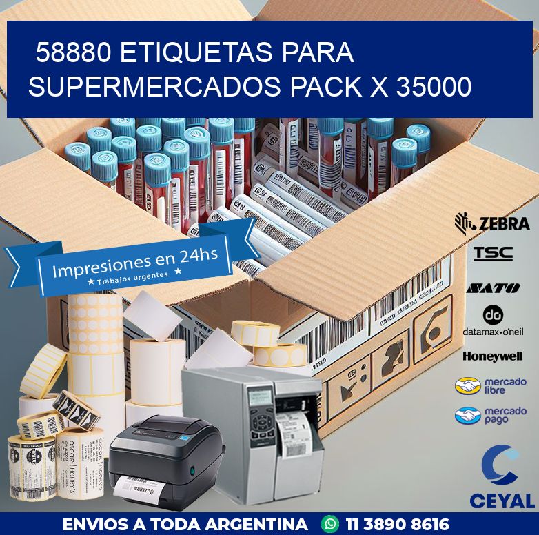 58880 ETIQUETAS PARA SUPERMERCADOS PACK X 35000