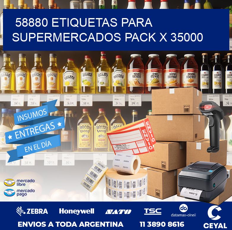 58880 ETIQUETAS PARA SUPERMERCADOS PACK X 35000