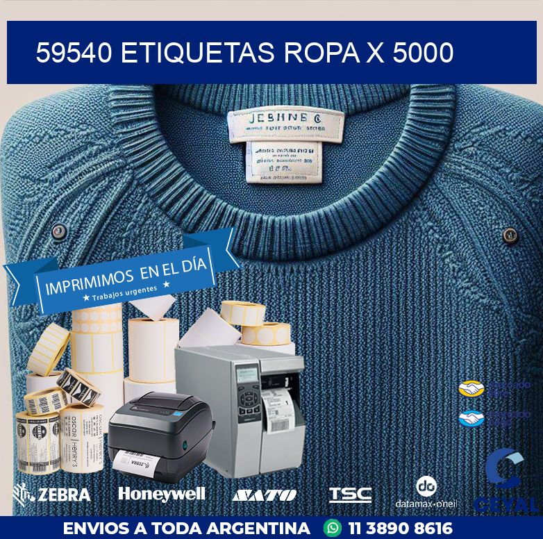 59540 ETIQUETAS ROPA X 5000