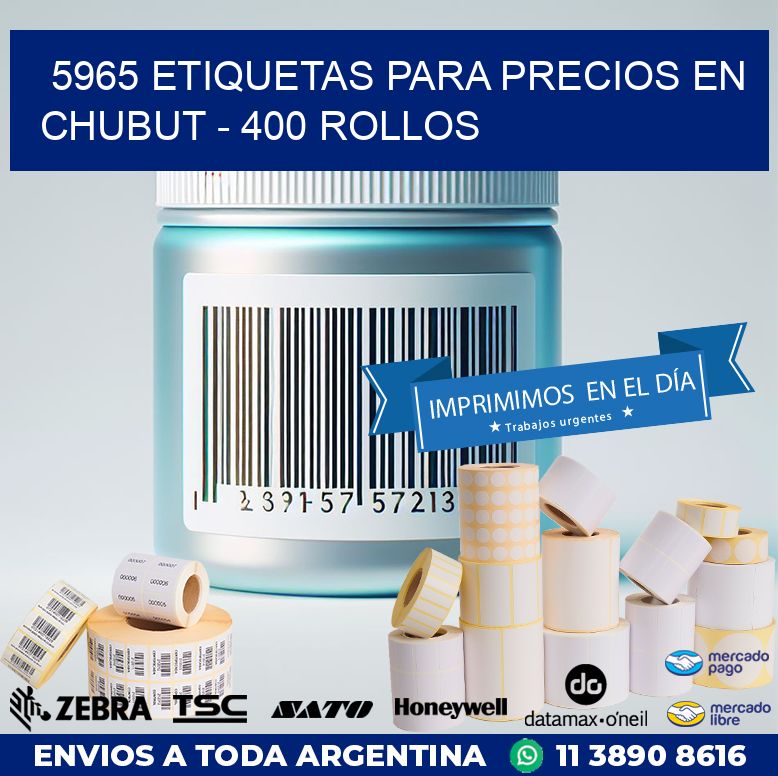 5965 ETIQUETAS PARA PRECIOS EN CHUBUT – 400 ROLLOS