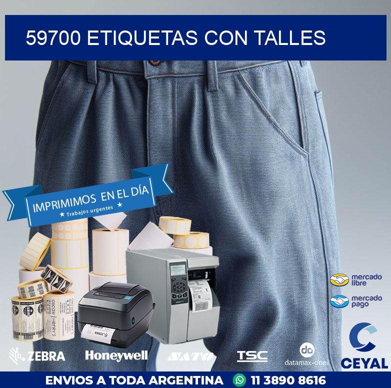 59700 ETIQUETAS CON TALLES