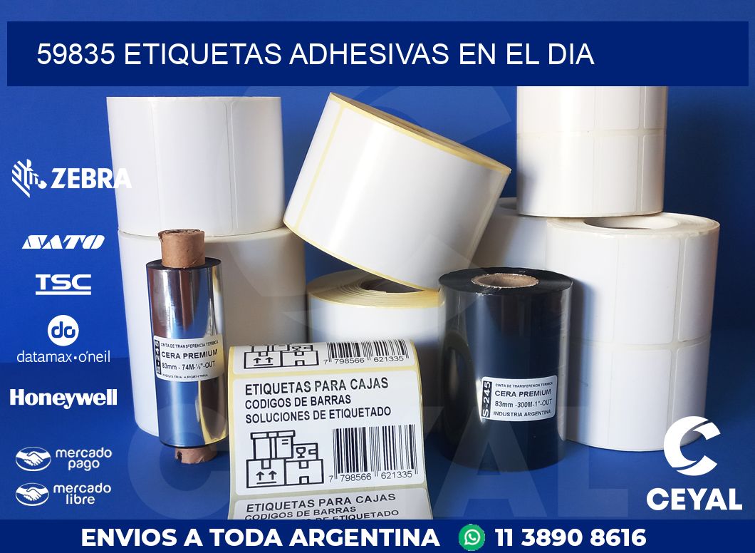 59835 ETIQUETAS ADHESIVAS EN EL DIA