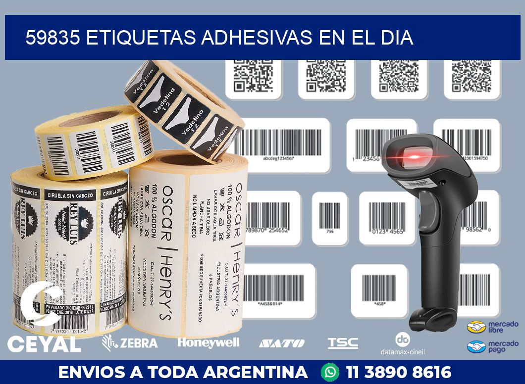 59835 ETIQUETAS ADHESIVAS EN EL DIA
