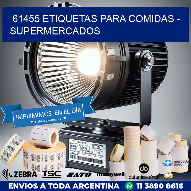 61455 ETIQUETAS PARA COMIDAS - SUPERMERCADOS