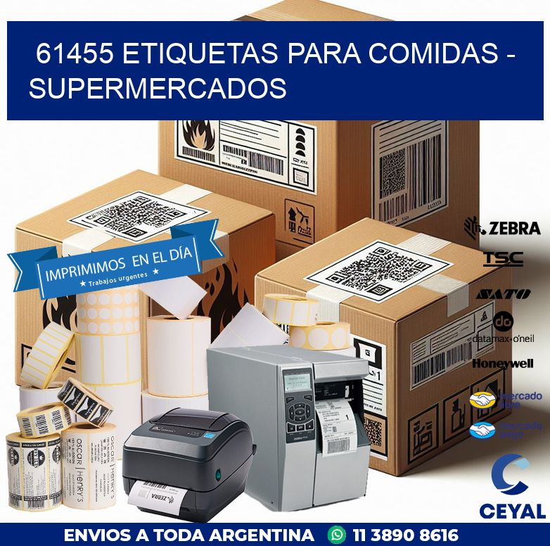 61455 ETIQUETAS PARA COMIDAS - SUPERMERCADOS