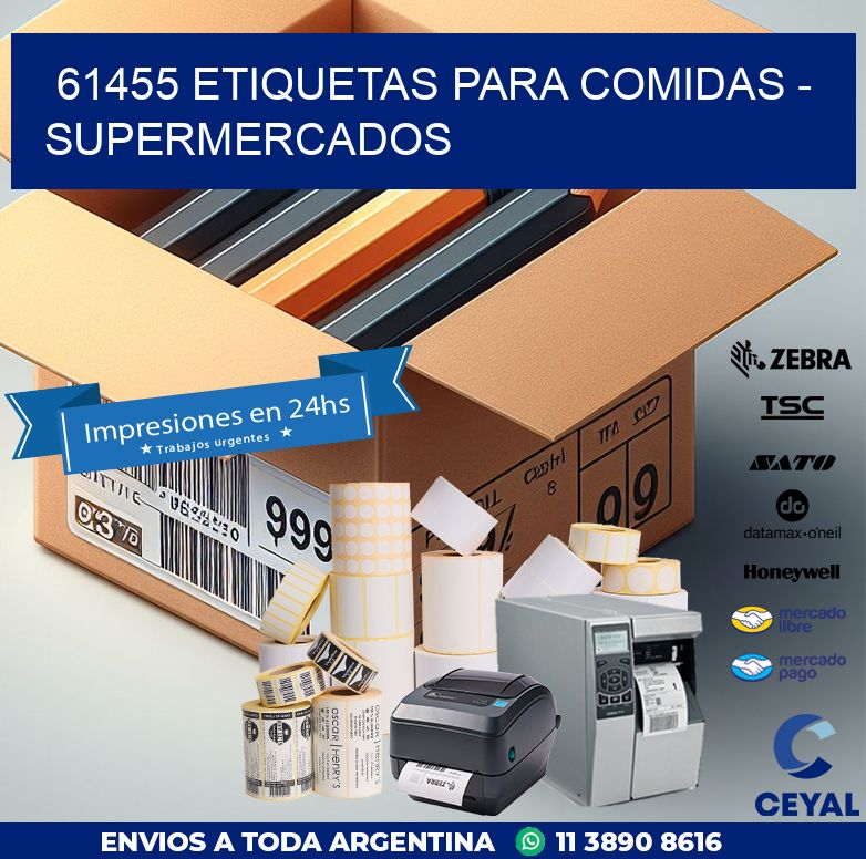 61455 ETIQUETAS PARA COMIDAS - SUPERMERCADOS