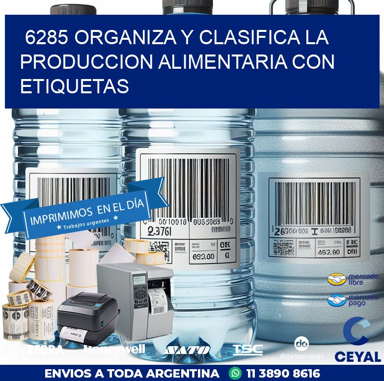 6285 ORGANIZA Y CLASIFICA LA PRODUCCION ALIMENTARIA CON ETIQUETAS