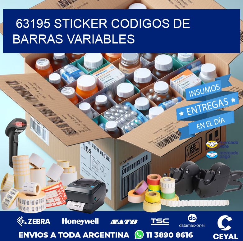 63195 STICKER CODIGOS DE BARRAS VARIABLES