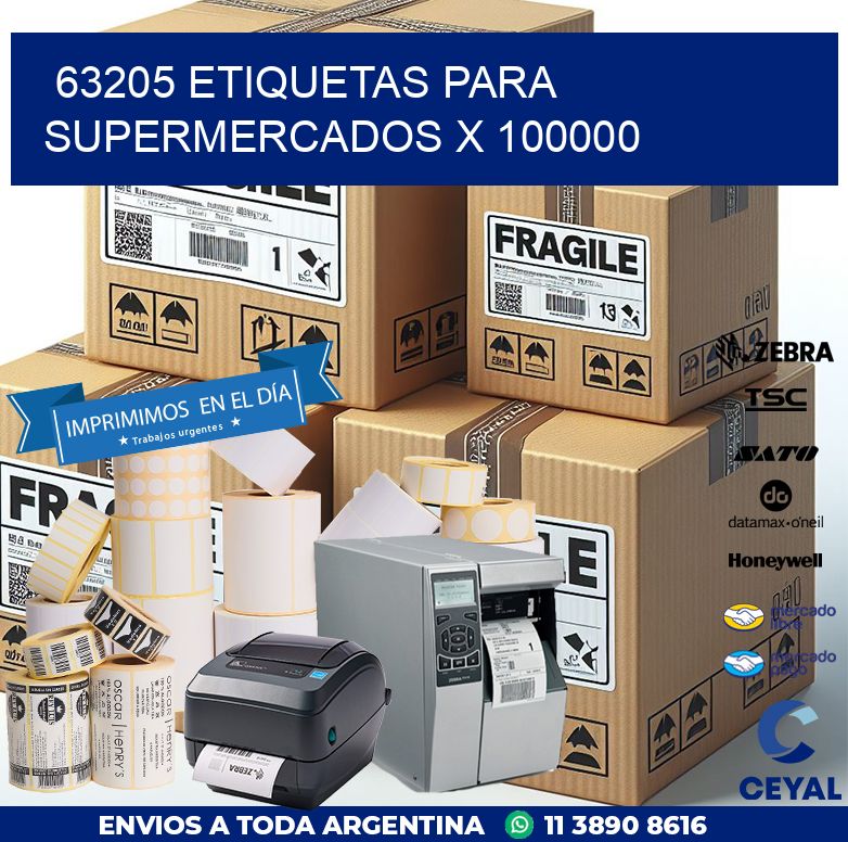 63205 ETIQUETAS PARA SUPERMERCADOS X 100000