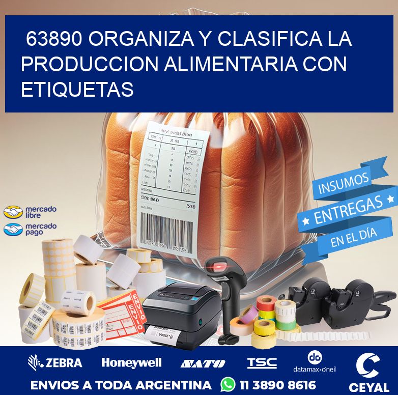 63890 ORGANIZA Y CLASIFICA LA PRODUCCION ALIMENTARIA CON ETIQUETAS