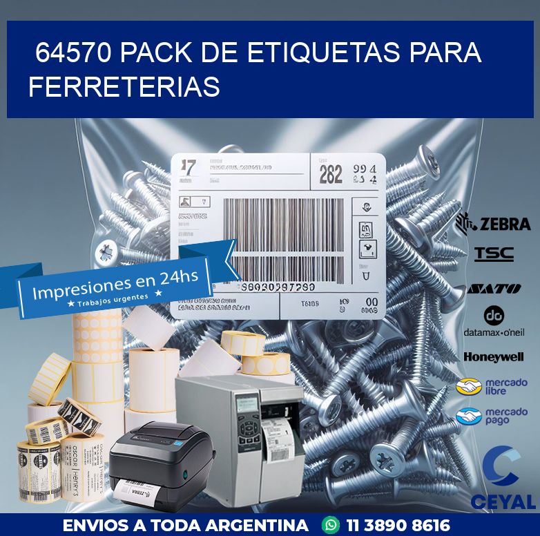 64570 PACK DE ETIQUETAS PARA FERRETERIAS