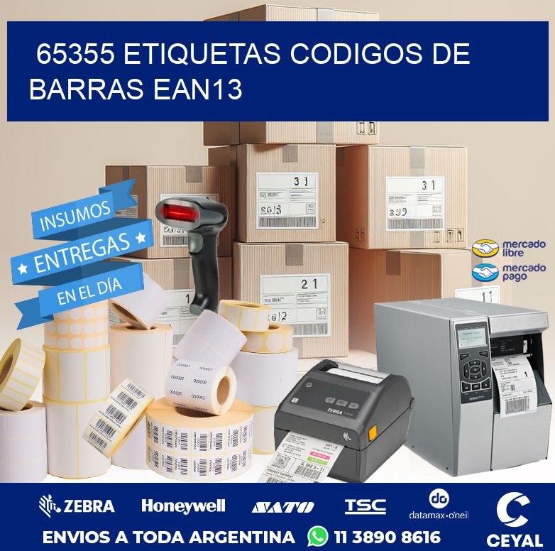 65355 ETIQUETAS CODIGOS DE BARRAS EAN13