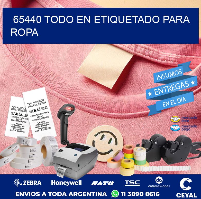 65440 TODO EN ETIQUETADO PARA ROPA