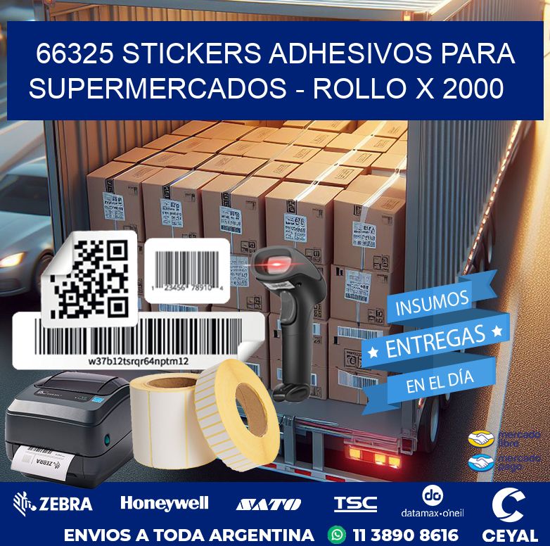 66325 STICKERS ADHESIVOS PARA SUPERMERCADOS – ROLLO X 2000