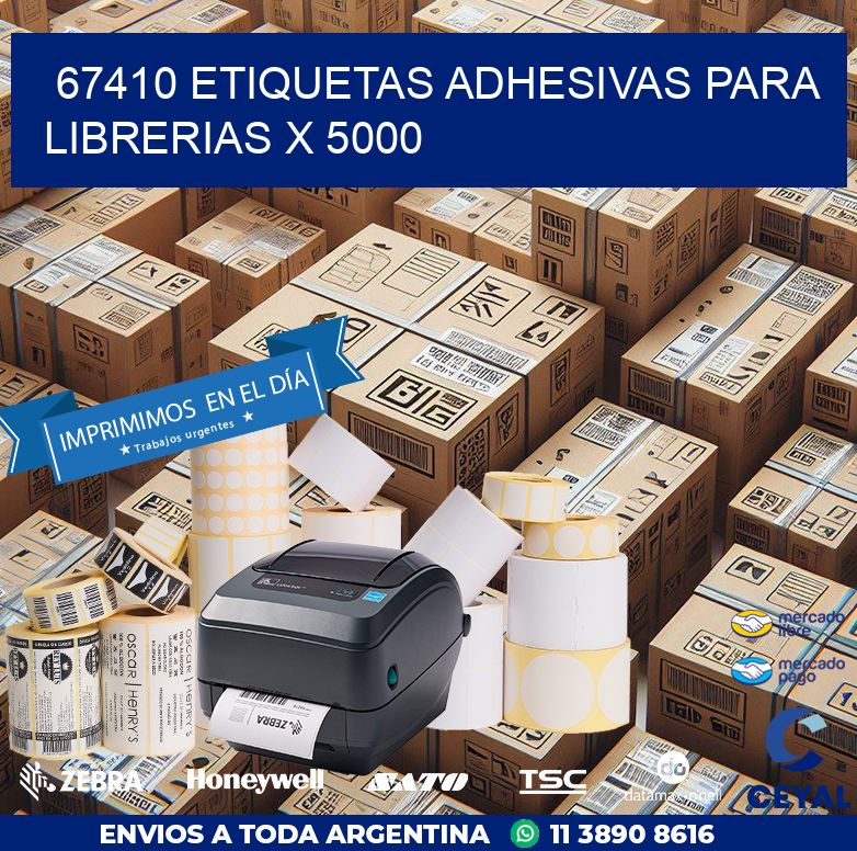 67410 ETIQUETAS ADHESIVAS PARA LIBRERIAS X 5000
