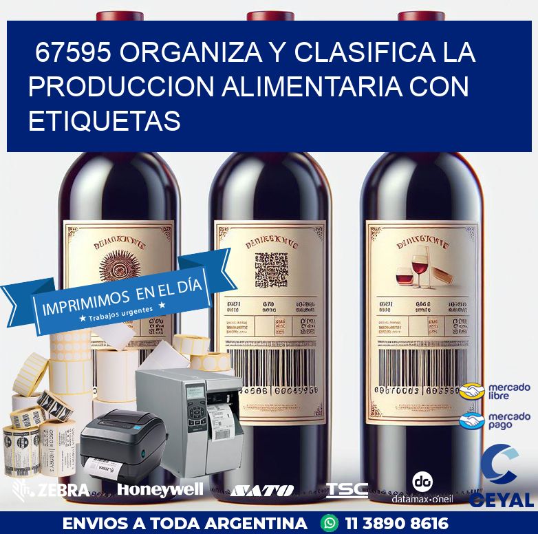 67595 ORGANIZA Y CLASIFICA LA PRODUCCION ALIMENTARIA CON ETIQUETAS