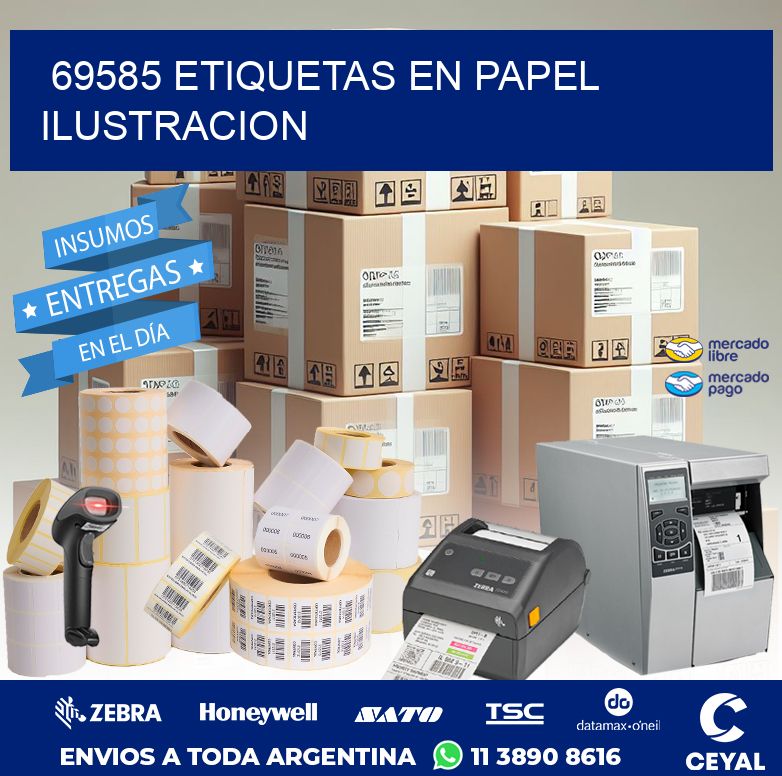 69585 ETIQUETAS EN PAPEL ILUSTRACION