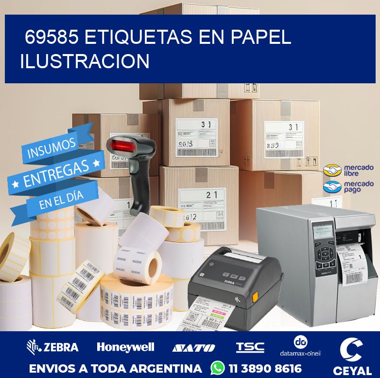 69585 ETIQUETAS EN PAPEL ILUSTRACION