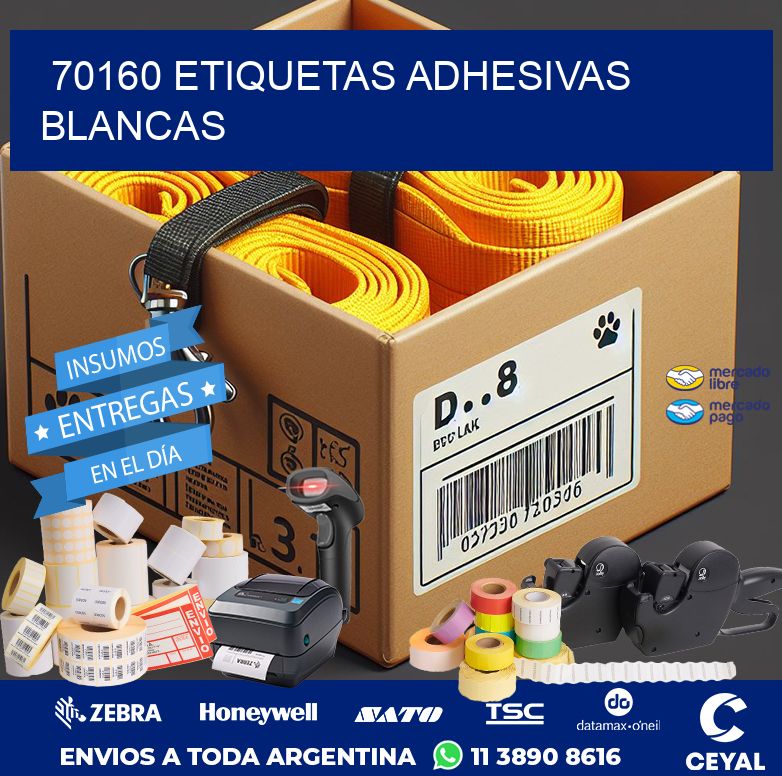 70160 ETIQUETAS ADHESIVAS BLANCAS
