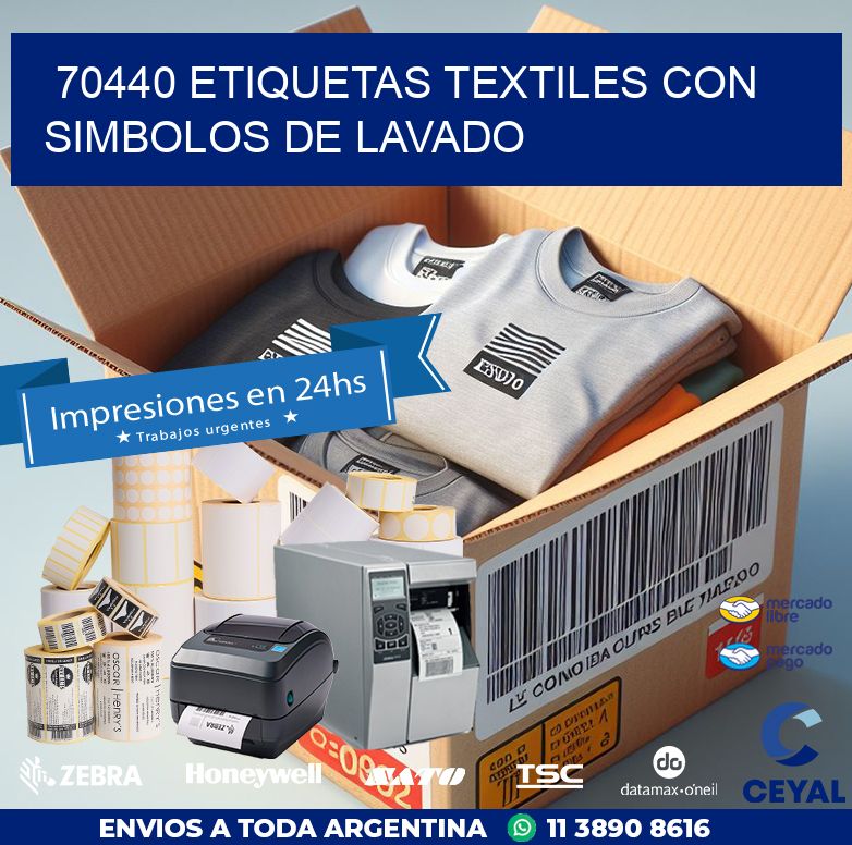70440 ETIQUETAS TEXTILES CON SIMBOLOS DE LAVADO