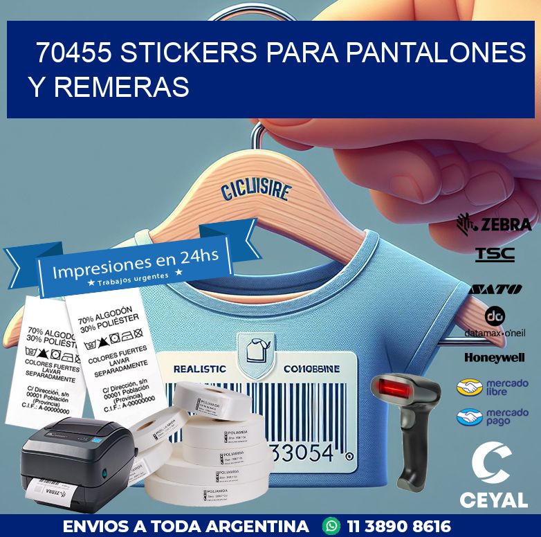 70455 STICKERS PARA PANTALONES Y REMERAS