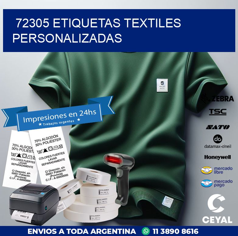 72305 ETIQUETAS TEXTILES PERSONALIZADAS