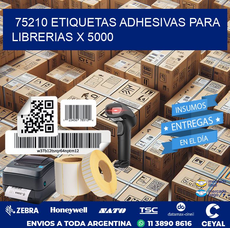 75210 ETIQUETAS ADHESIVAS PARA LIBRERIAS X 5000