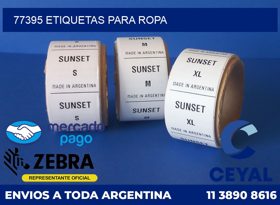 77395 ETIQUETAS PARA ROPA