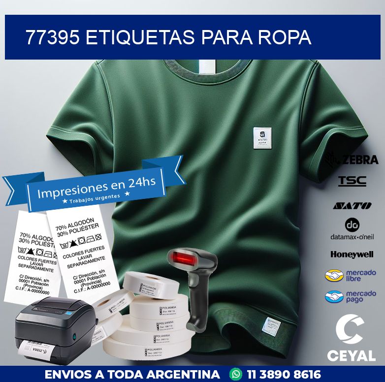 77395 ETIQUETAS PARA ROPA