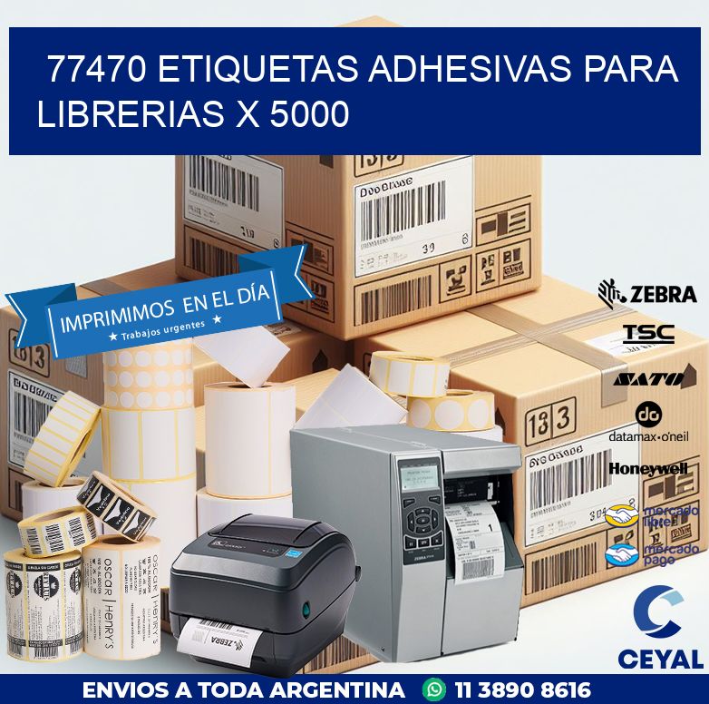 77470 ETIQUETAS ADHESIVAS PARA LIBRERIAS X 5000