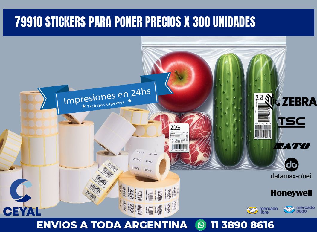 79910 STICKERS PARA PONER PRECIOS X 300 UNIDADES