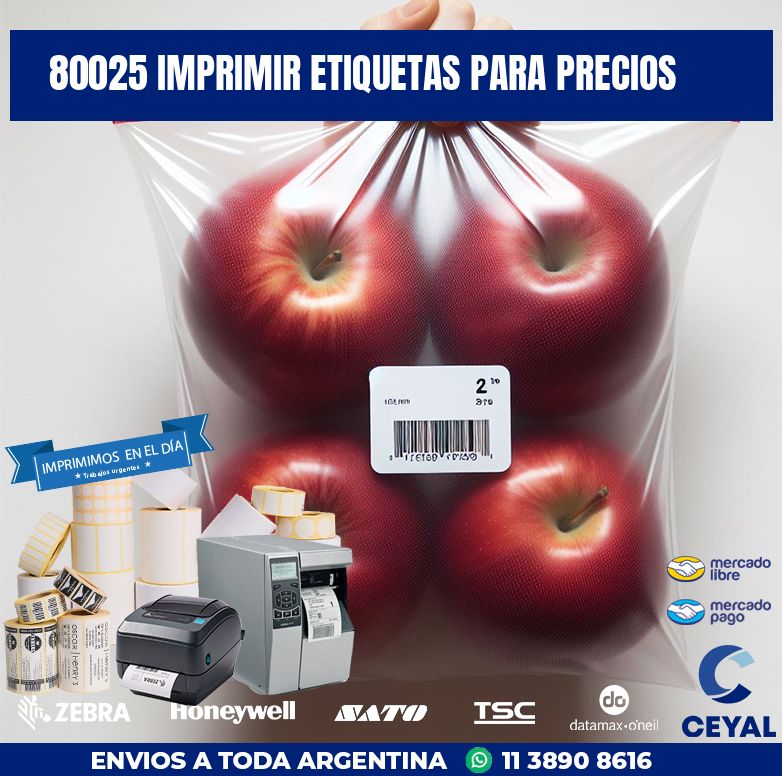 80025 IMPRIMIR ETIQUETAS PARA PRECIOS