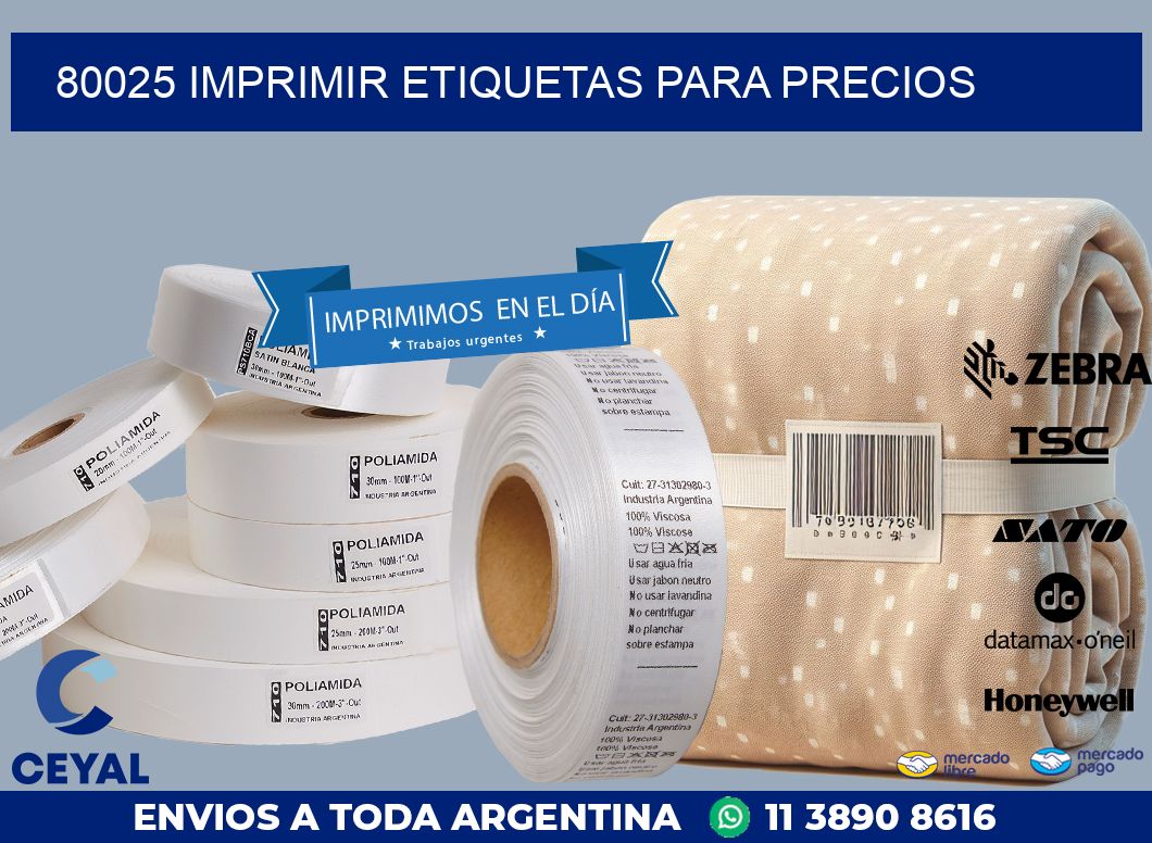80025 IMPRIMIR ETIQUETAS PARA PRECIOS