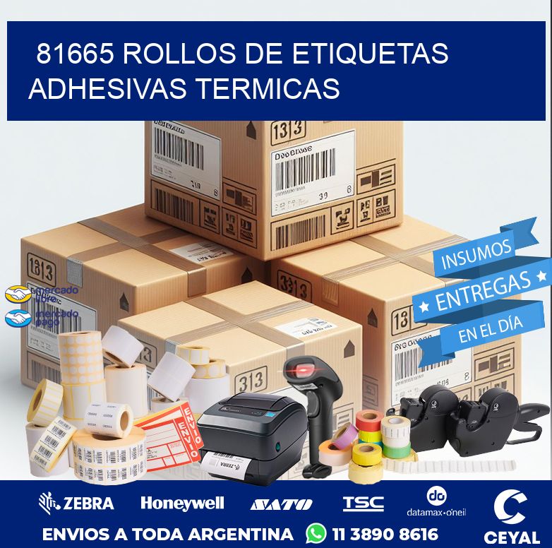 81665 ROLLOS DE ETIQUETAS ADHESIVAS TERMICAS