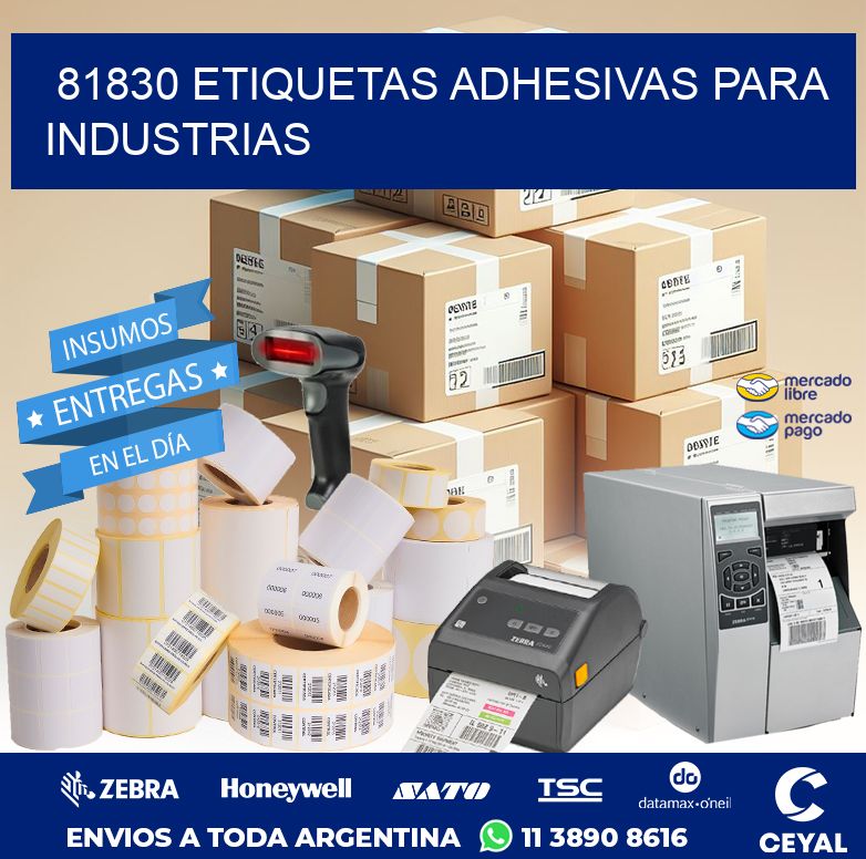 81830 ETIQUETAS ADHESIVAS PARA INDUSTRIAS