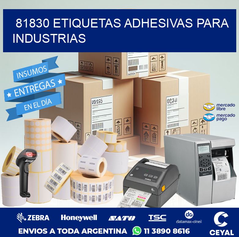81830 ETIQUETAS ADHESIVAS PARA INDUSTRIAS