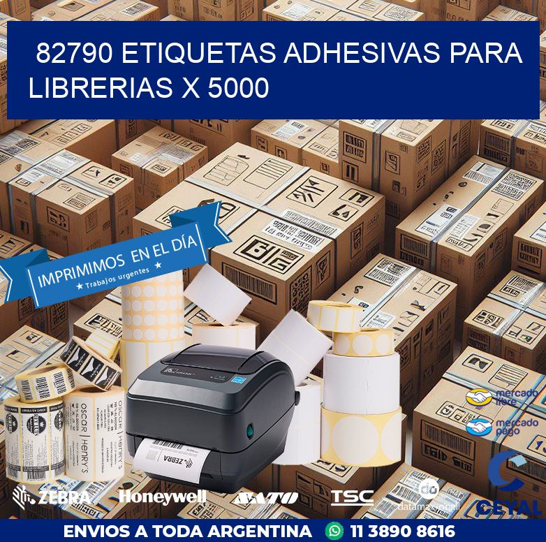 82790 ETIQUETAS ADHESIVAS PARA LIBRERIAS X 5000