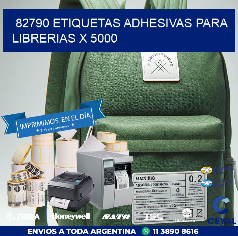 82790 ETIQUETAS ADHESIVAS PARA LIBRERIAS X 5000