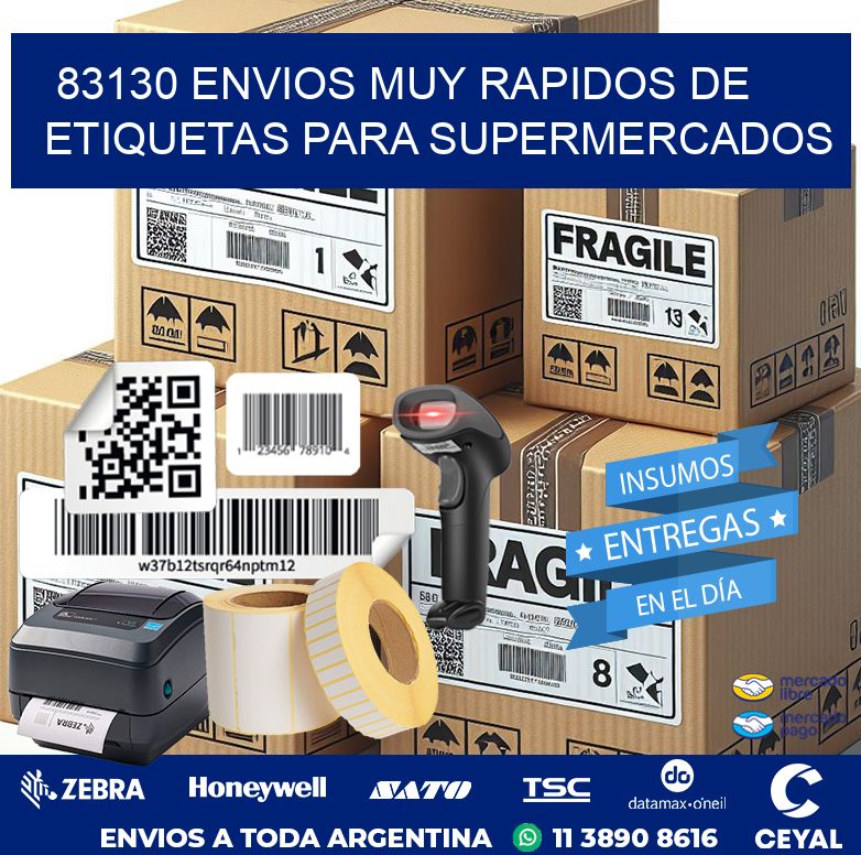 83130 ENVIOS MUY RAPIDOS DE ETIQUETAS PARA SUPERMERCADOS