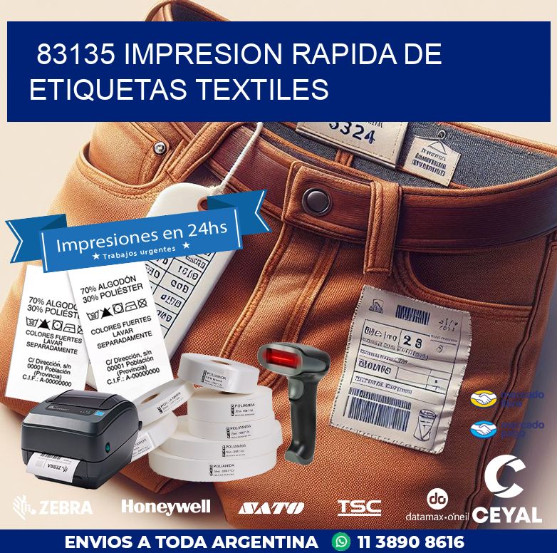 83135 IMPRESION RAPIDA DE ETIQUETAS TEXTILES