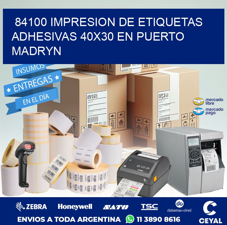 84100 IMPRESION DE ETIQUETAS ADHESIVAS 40X30 EN PUERTO MADRYN