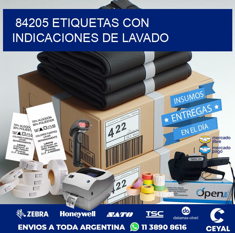 84205 ETIQUETAS CON INDICACIONES DE LAVADO