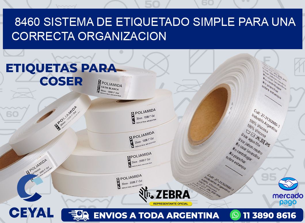 8460 SISTEMA DE ETIQUETADO SIMPLE PARA UNA CORRECTA ORGANIZACION