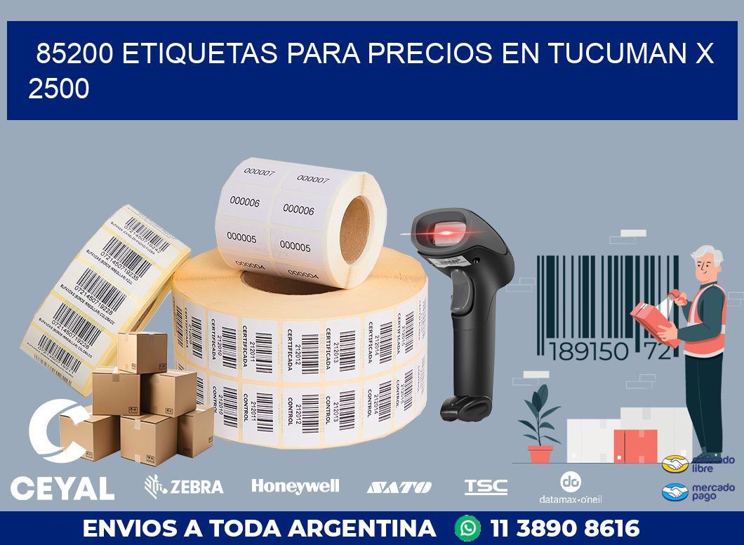 85200 ETIQUETAS PARA PRECIOS EN TUCUMAN X 2500