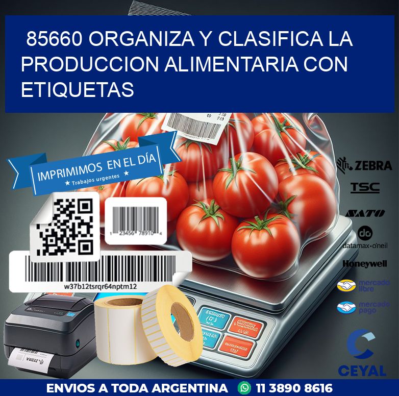 85660 ORGANIZA Y CLASIFICA LA PRODUCCION ALIMENTARIA CON ETIQUETAS
