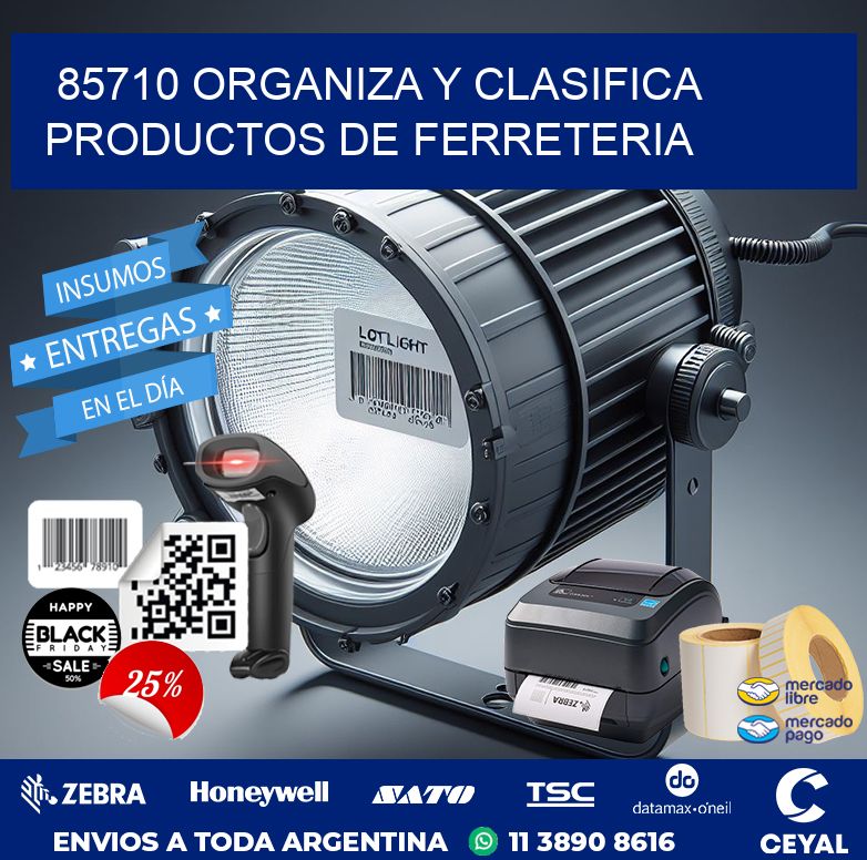85710 ORGANIZA Y CLASIFICA PRODUCTOS DE FERRETERIA