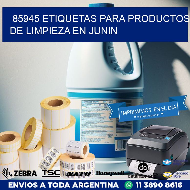 85945 ETIQUETAS PARA PRODUCTOS DE LIMPIEZA EN JUNIN