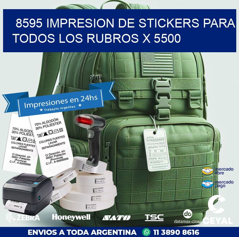 8595 IMPRESION DE STICKERS PARA TODOS LOS RUBROS X 5500