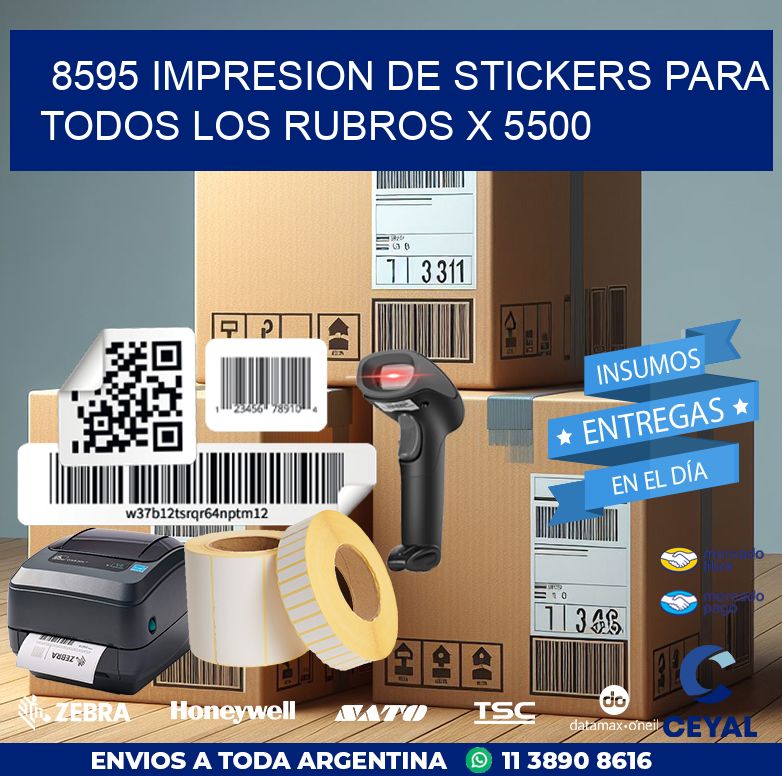 8595 IMPRESION DE STICKERS PARA TODOS LOS RUBROS X 5500